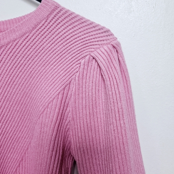 Vici Bubble Over Pink Small Ribbed Bishops Puff Sleeve 100% Algodon  Cotton - Picture 6 of 13